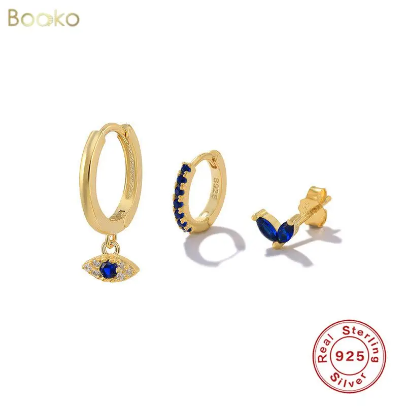 

BOAKO, Аутентичные Подвески из серебра 925 пробы с искусственными геометрическими черными знаками, бирюзовые ювелирные изделия