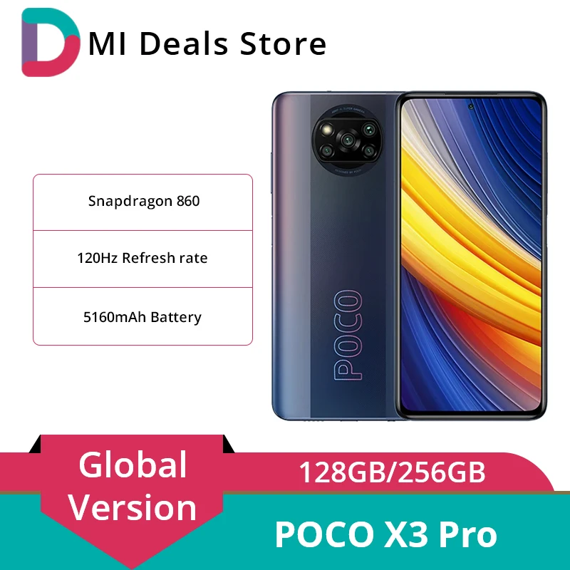 Глобальная версия POCO X3 Pro NFC Восстановленный 8GB 256GB Snapdragon 860 120Hz DotDisplay 5160mAh