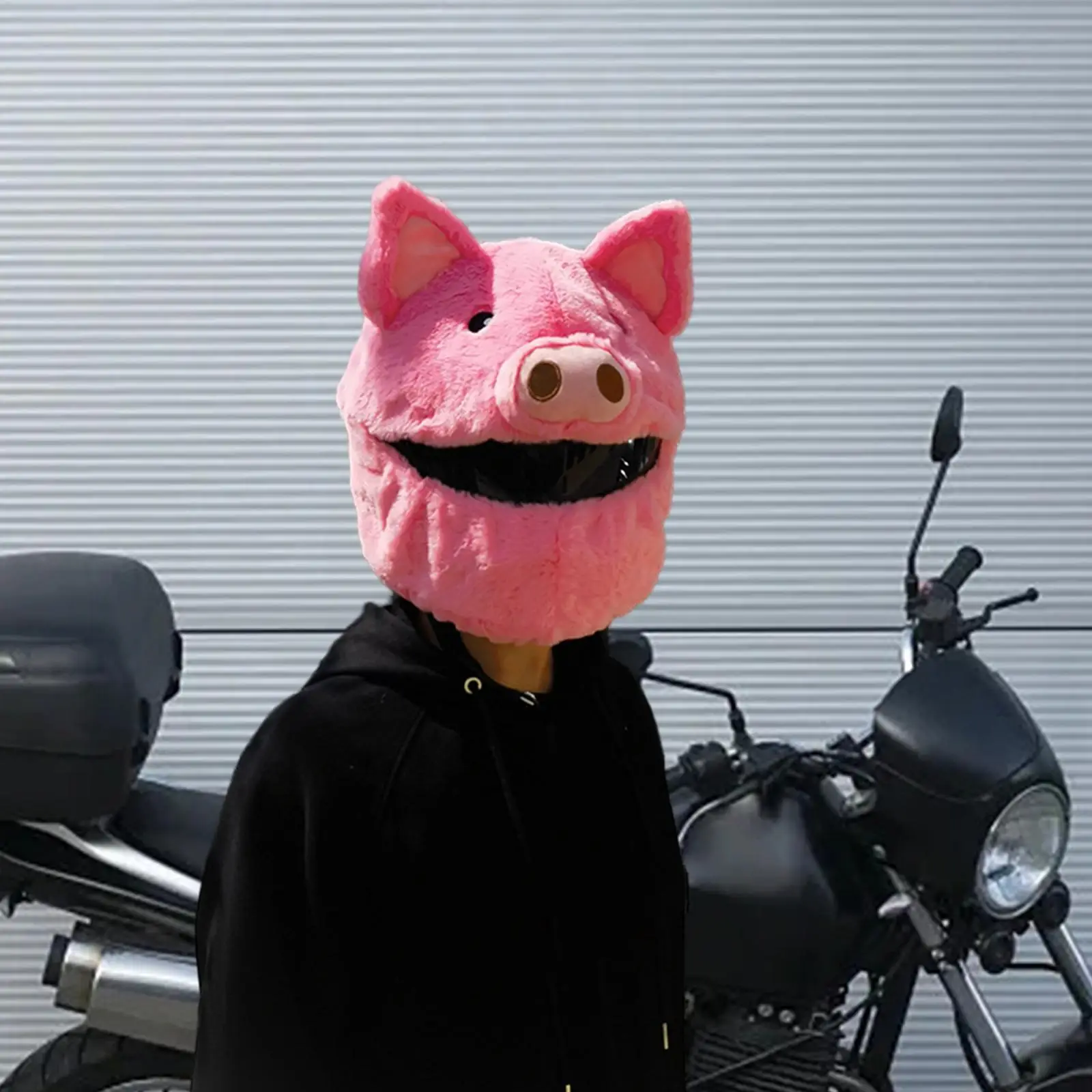 

Motorcycle Helmet Cover Full Face Helmet Protection Cover Cute Furry Helmet