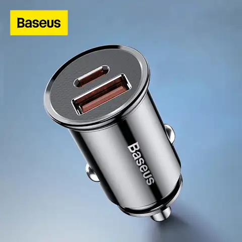 Baseus Автомобильное зарядное устройство , быстрая зарядка 30 Вт 4,0 3,0 USB зарядка для Iphone X XS Max SCP USB Type C PD 3,0, для телефона зарядка