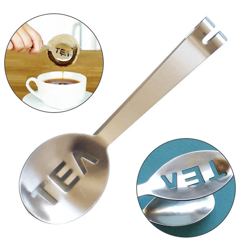 

Reusable Stainless Steel Tea Clips Bag Tongs Teabag Squeezer Strainer Holder Grip Metal Spoon Mini Sugar Tea Clip Leaf Strainer