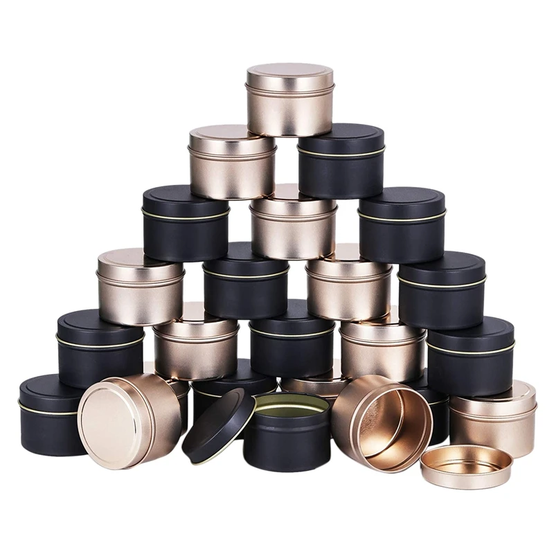 

HOT-24 Pack Candle Tin Cans With Lids, 4 Oz, Metal Candle Jars For DIY Candle Making, Arts & Crafts, Party Favors And Gifts