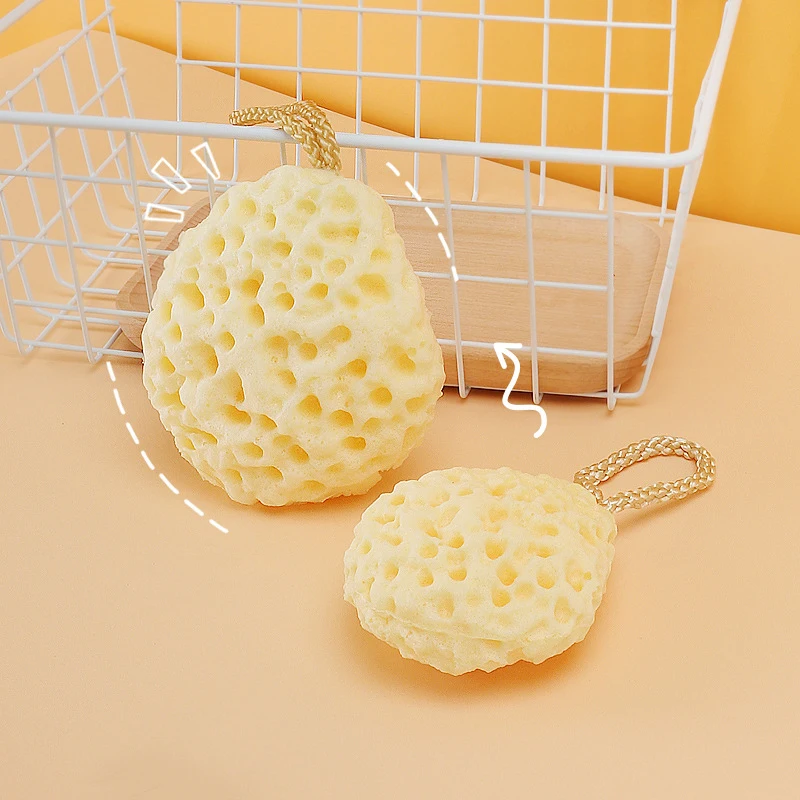 

1PC Cheese Shape Sponge Bath Ball Shower Rub for Whole Body Exfoliation Massage Brush Scrubber Body Brush Bathroom Accessories