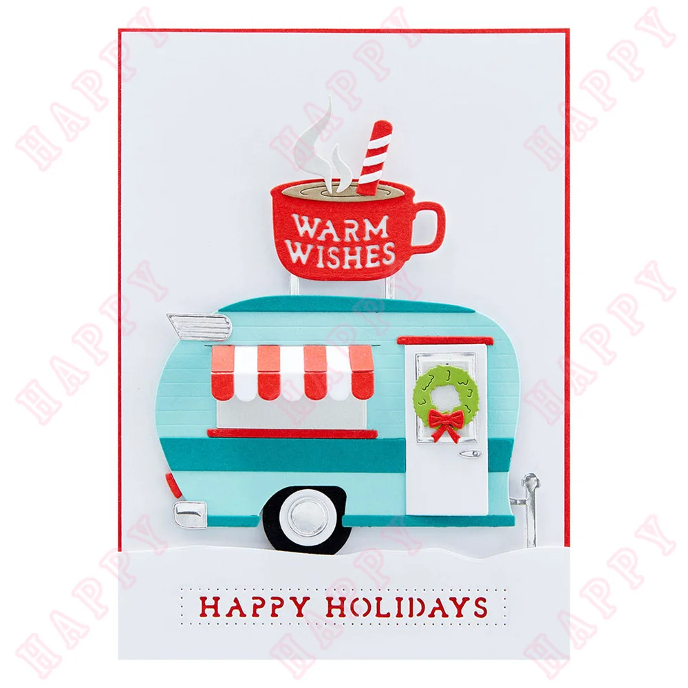 Рождественские вырезанные металлические штампы для скрапбукинга из серии