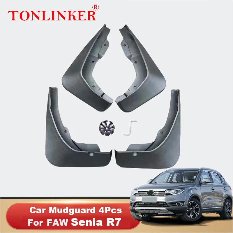 

TONLINKER Mudguard For FAW Senia R7 2016 2017 2018 2019 Mud Flaps Mudguards Splash Guards Fender Mudflaps 4Pcs Car Accesories