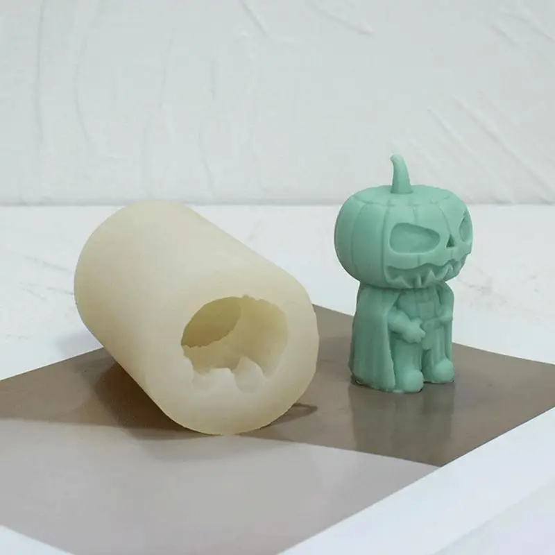 

Halloween Pumpkin Candle Mold Universal 3D Horror Pumpkin Shape Silicone Mold Multipurpose Home Ghost Festival Pumpkin Mold Tool