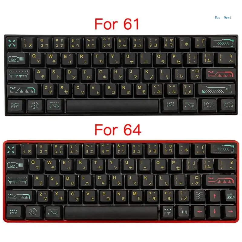 

128 клавиш OEM профильные пользовательские колпачки клавиш PBT 5 Face Dye Sub для механической клавиатуры