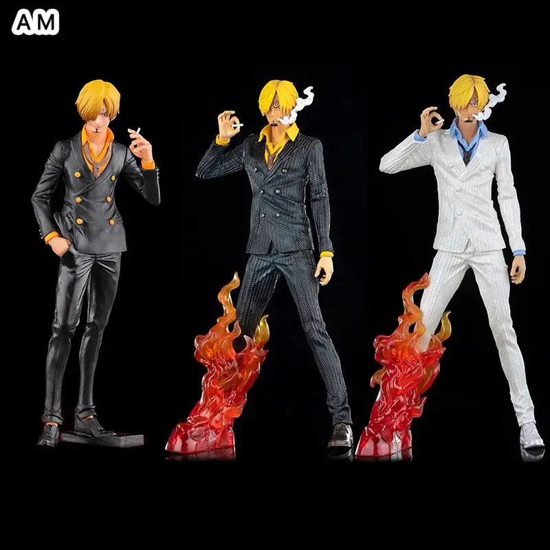 

28cm Anime One Piece Action Figure Vinsmoke Sanji Smoking Diable Jambe Figurine PVC Collectible Model Doll Toys Children Gift