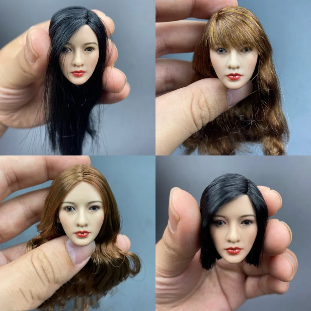 

1/6 Painted Female Head Carving Crystal Liu Liu Yifei 유역비 Doll Customized Model 1/6 Scale For 12 Inch Action Figure BodyToy