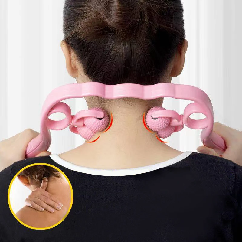 

Multifunction Neck Massager Therapy Shoulder/Body 4/2 Trigger Point Roller Self-Massage Tool Relieve Hand Pressure Deep Massage