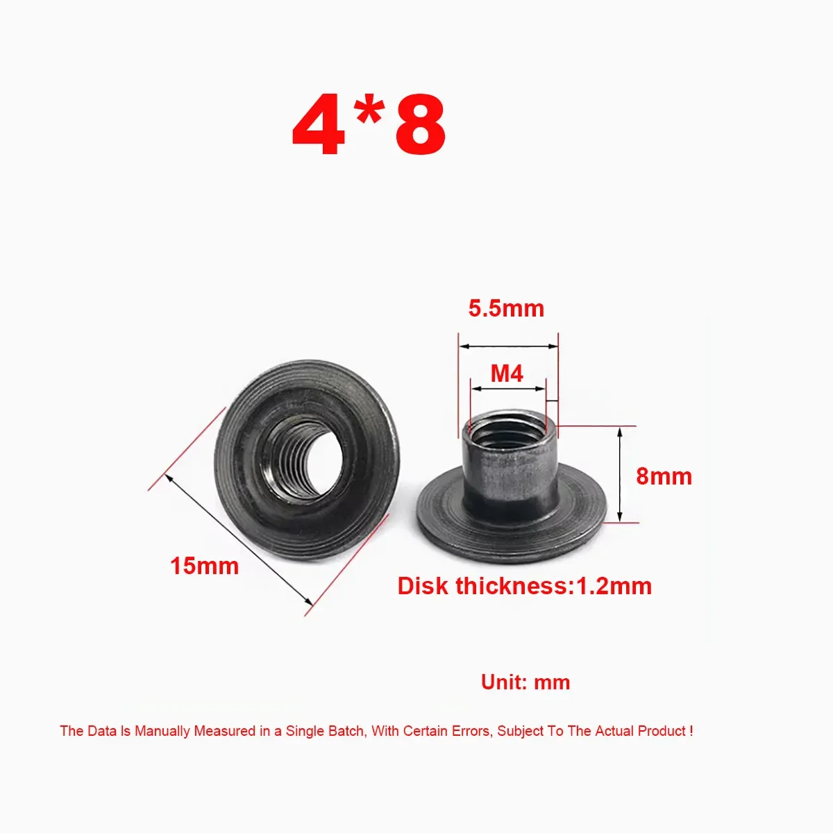 

Стальная Т-образная гайка с фланцем M4 M6 M8 M10