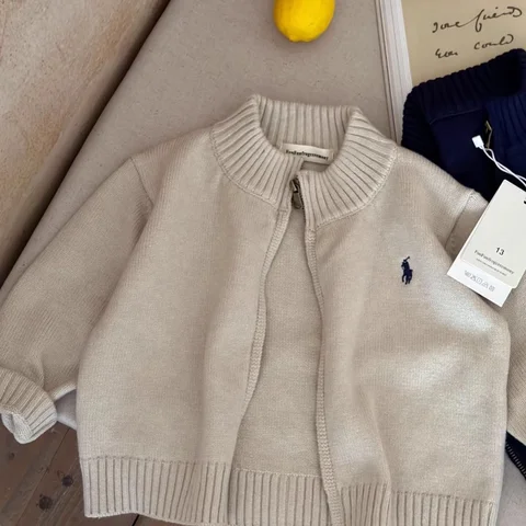 Хлопковый вязаный свитер для мальчиков  Рождественский кардиган