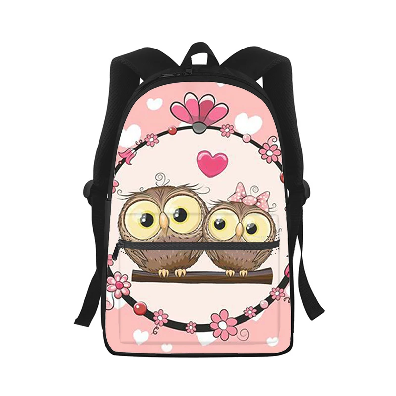 Cartoon animal owls Men Women Backpack 3D Print Fashion Student School Bag Laptop Backpack Kids Travel Shoulder Bag