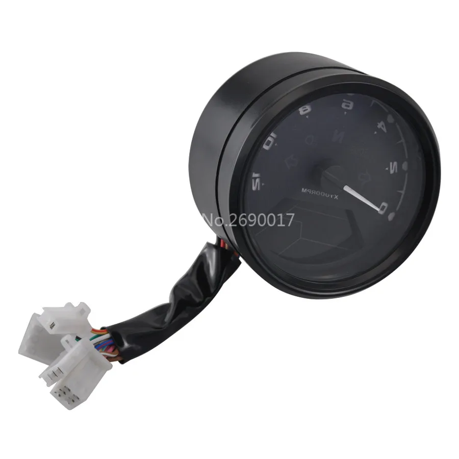 Универсальный мотоциклетный спидометр цифровой одометр ЖК-тахометр 12000 км/м/метр