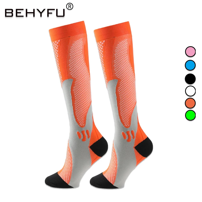 

Compression Socks Stretch Comfortable Absorbs Sweat Sport Pressure Stocking Nylon Breathable Running Cycling Calf Socks Unisex