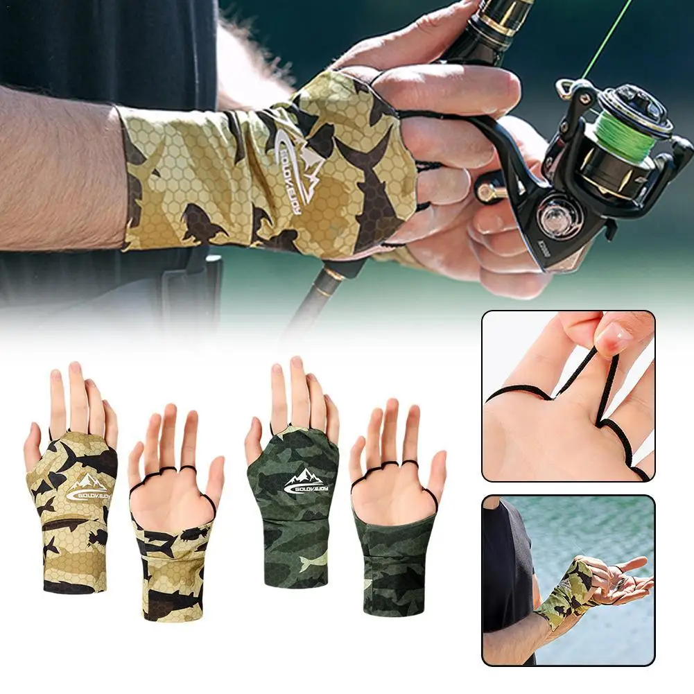 

Ice Silk Sunscreen Fishing Gloves Sun Protection Anti-UV High Elastic Comfortable Breathable Outdoor Cycling Fishing Gloves