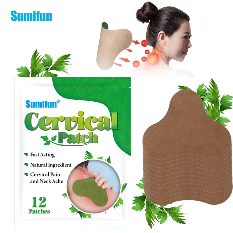 

12/24/48Pcs Sumifun Wormwood Cervical Patch Pain Plaster Relaxing Natural Rheumatic Arthritis Plaster Neck and Shoulder Massage