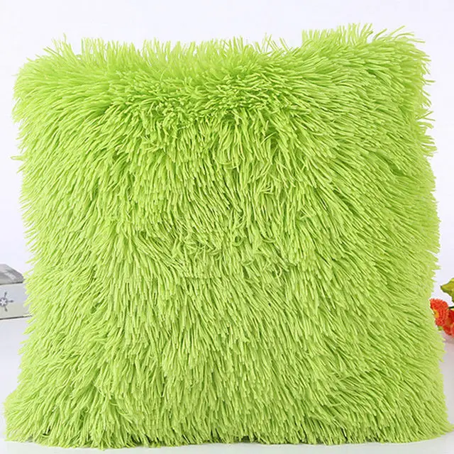 

Cashmere Pillowcase Short Plush Pillow Cover Popular Square Plush Furry Pillowcase Cover Home Bed Room Decoration