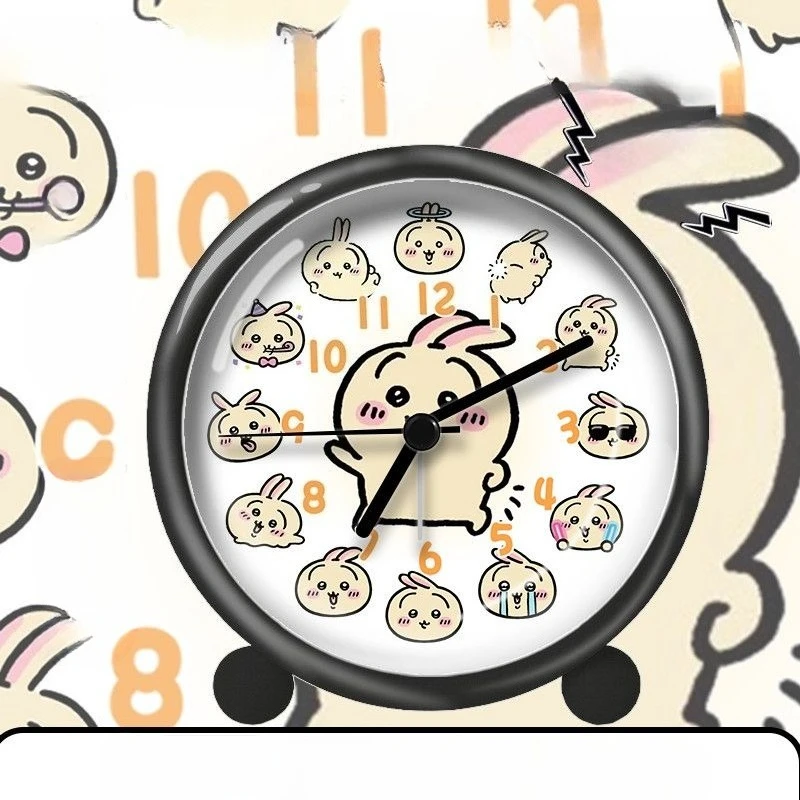 Фото Аниме-будильник Kawaii Chiikawa: бесшумный, светящийся, с точным временем, универсальный, с зарядкой, супер-звонок, для путешествий №4