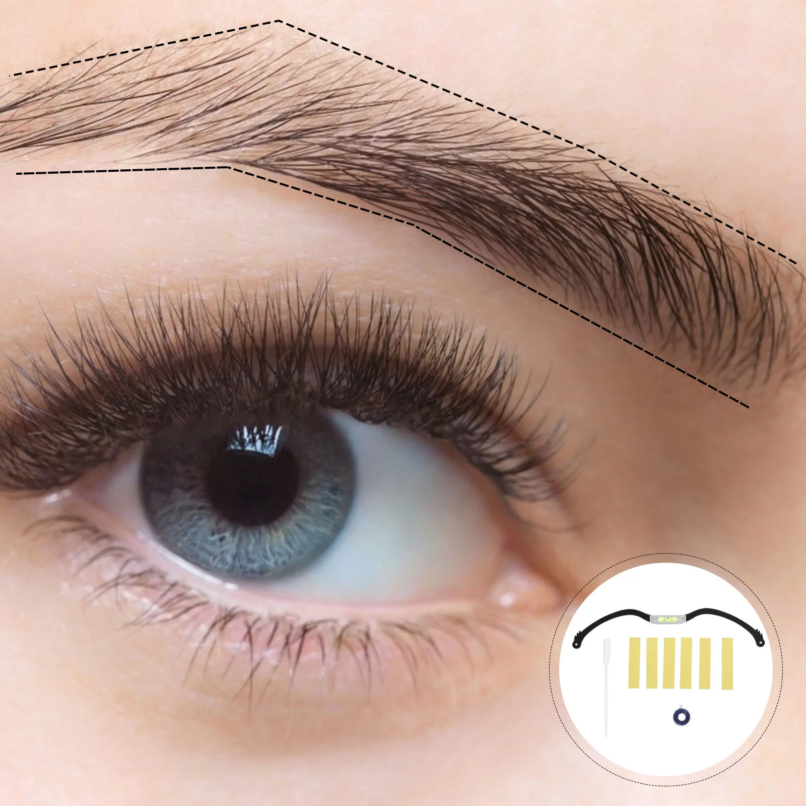 

Eyebrow Ruler Tool Microblading Brow Measuring Mapping Stencil Marker Drawing Line Metal Shaping Level Kit Positioning Shaper