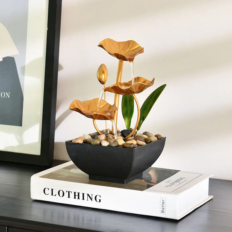 

Home Iron Art Flowing Water Fountain Office Desktop Flow Decoration Creative Home Decor Luxury