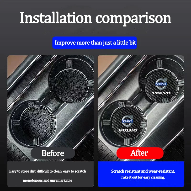 2 шт. кожаная подставка из углеродного волокна автомобильная чашка для воды