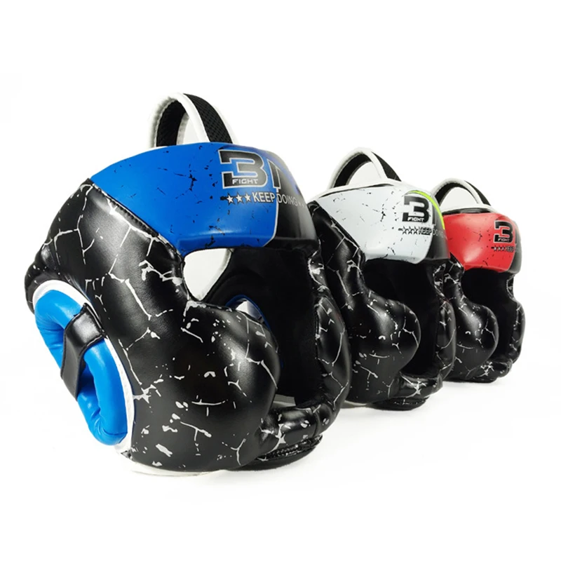 

Professional Boxing Helmet Men Women Adult Fighting PU Leather Protective Sanda Training Sports Fitness Equipment Breathable