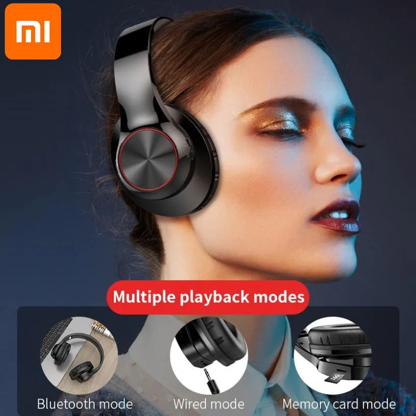 

Bluetooth-наушники Xiaomi, Беспроводная игровая гарнитура, складные музыкальные наушники, спортивные наушники с микрофоном для ноутбука
