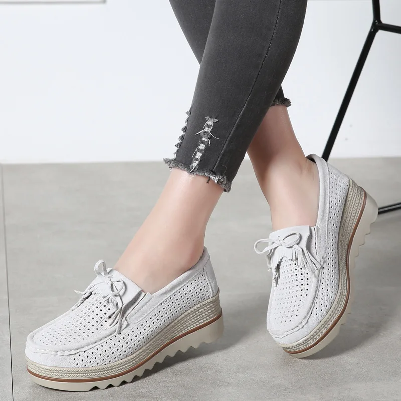2022 Spring Women Flats Shoes Woman Platform Slip On Flats Sneakers Women  Suede Ladies Tenis Loafers Moccasins Casual Shoes - купить по выгодной цене  | AliExpress