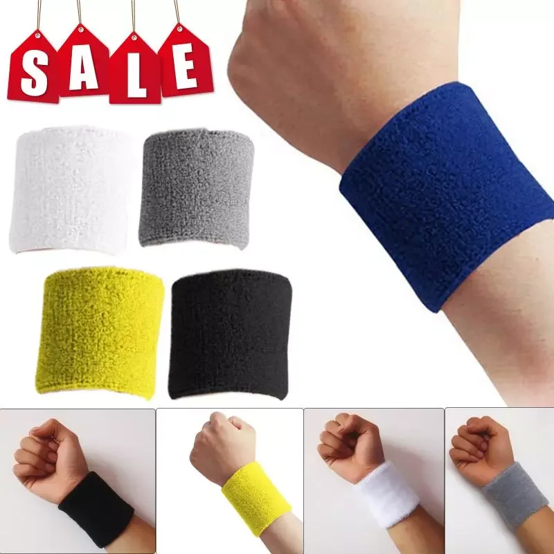 

Unisex Gym Wrist Support Volleyball Basketball Cotton Sport Wristbands Tennis Yoga Sweatband Safety Protective Wrist Strap