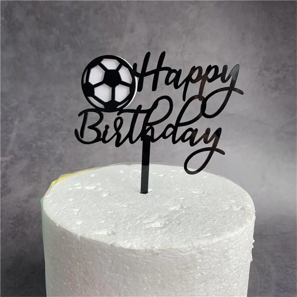 

[ READY STOCK ] Football Theme Cake Topper Happy Birthday Cake Insert Card Birthday Party Cake Decors Supplies For Kids Boy