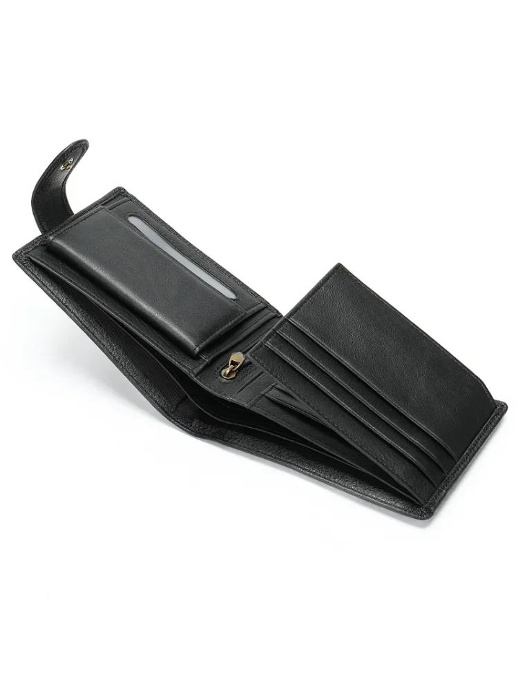 Мужской кожаный кошелек сумка-клатч мягкая кожаная противоугонная щетка