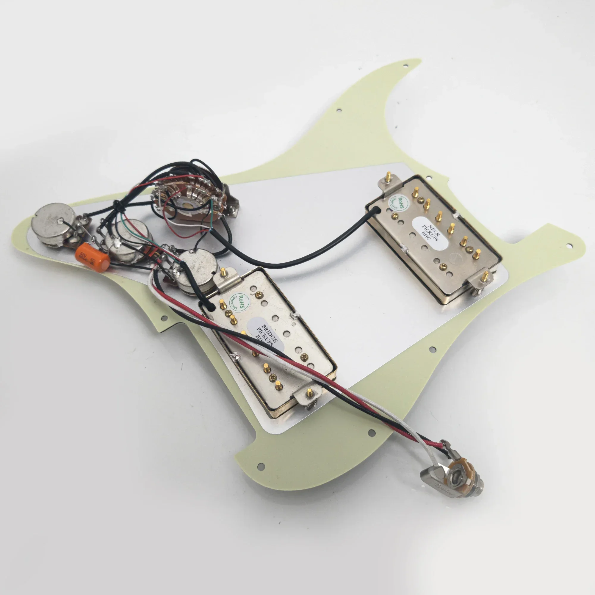 HH гитарная предварительно подключенная накладка с звукоснимателями Alnico 5 Humbucker