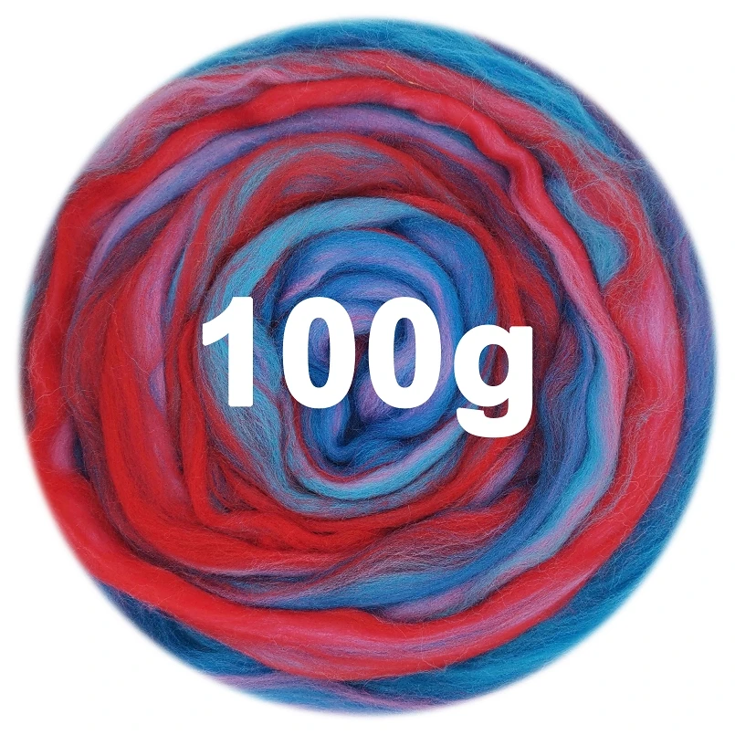 

Mixed Wool Roving 100g Blended Merino Wool Fiber for Needle Felting Kit Dry Wet Felting Materials for Needlework (NO.05)