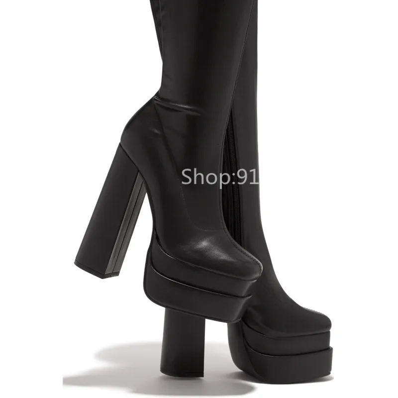 Женские высокие сапоги привлекательные брендовые элегантные длинные на