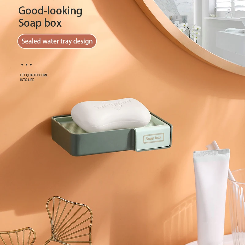 

Bathroom Supplies Bathroom Shower Soap Holder Wall Mounted Soap Dishes Box Toiletries Organizer Bathroom Gadge