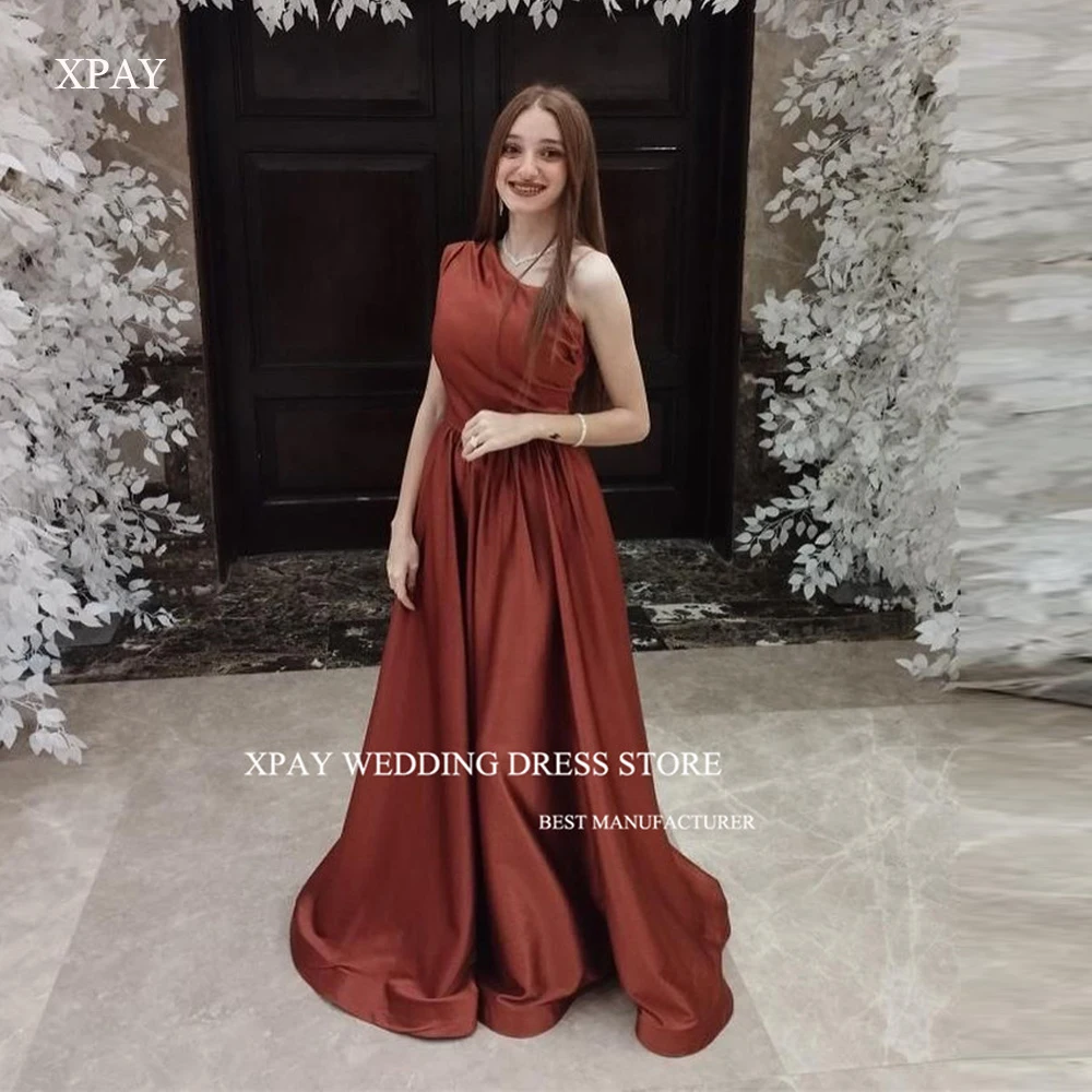 Темно-красные вечерние платья XPAY трапециевидного силуэта Дубайский наряд на