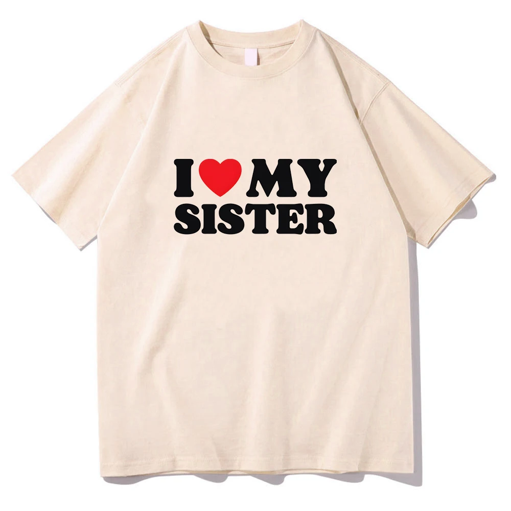 

Женская футболка из натурального хлопка, с надписью «I Love My сестра семья»