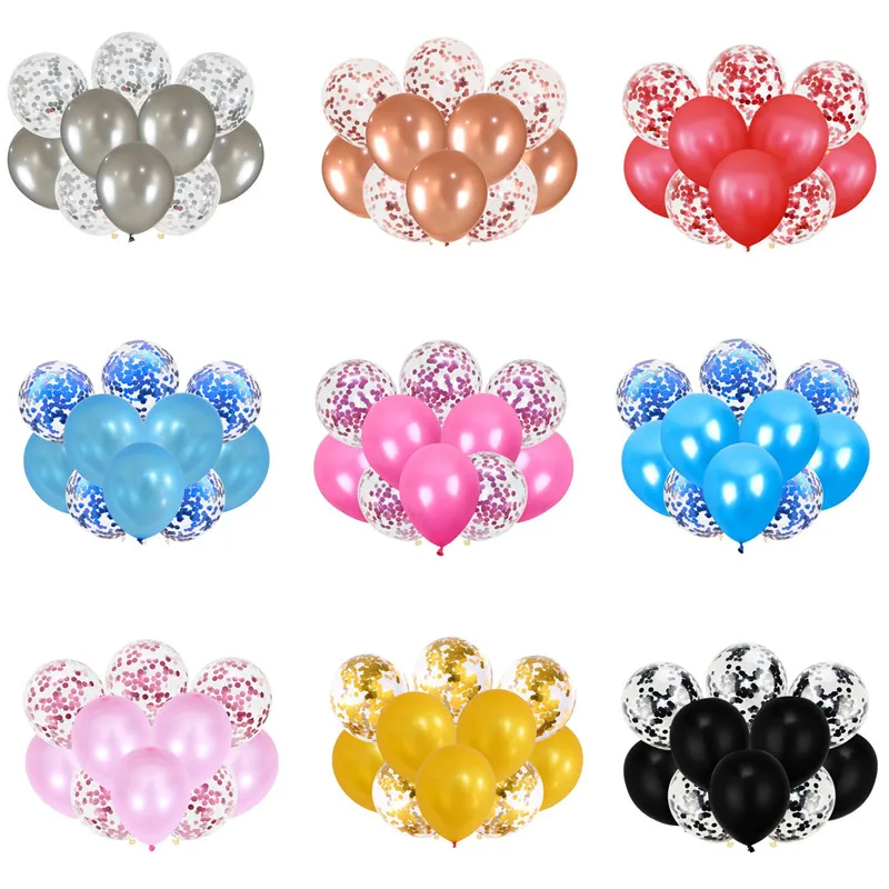 

10pcs Confetti Latex Balloons Wedding Decoration Baby Shower Happy Birthday Party Decor Kids Adult Clear Air Balloons Globos