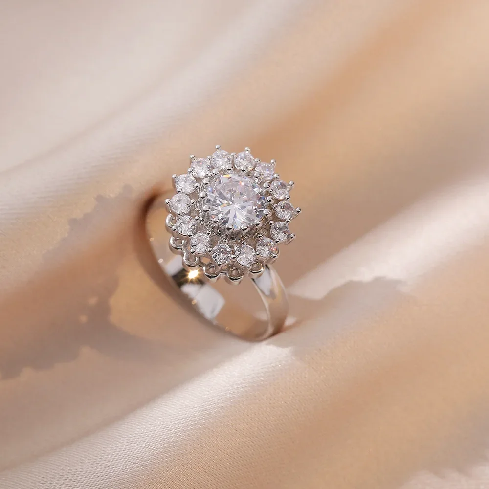 NicheDesign Модное уникальное вращающееся кольцо Женское модное крутое роскошное