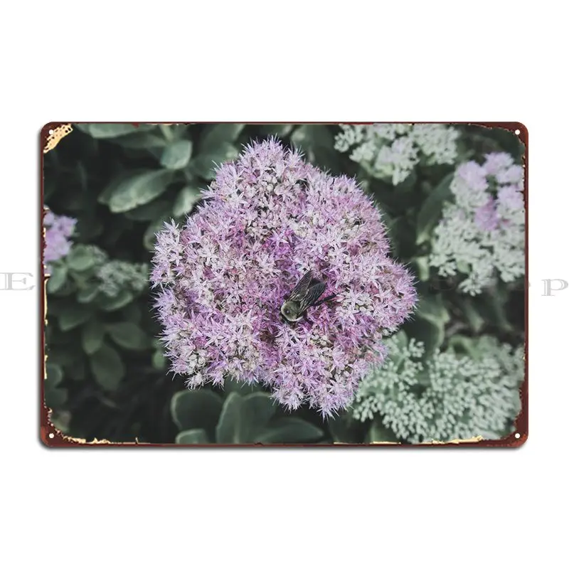 

Винтажные металлические пластины пчелы на цветах, украшение для стены, настенное украшение, настенная роспись, жестяной знак, плакат