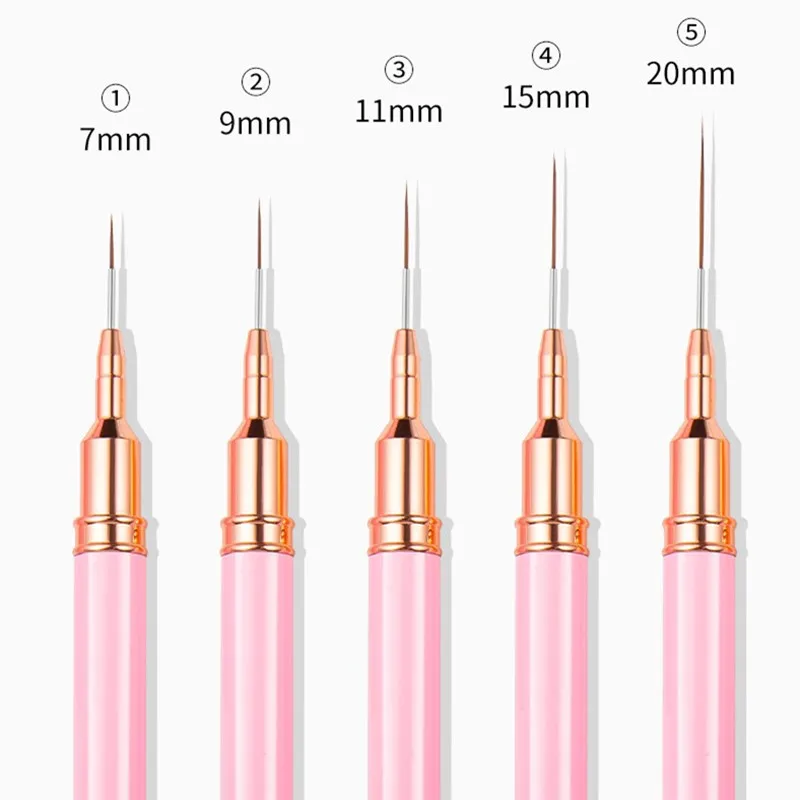 1PC Professional Nail Art Liners Strip Brushe Set 3D Tips Line Stripes DIY Drawing Pen UV Gel Brushes Painting Manicure Tool