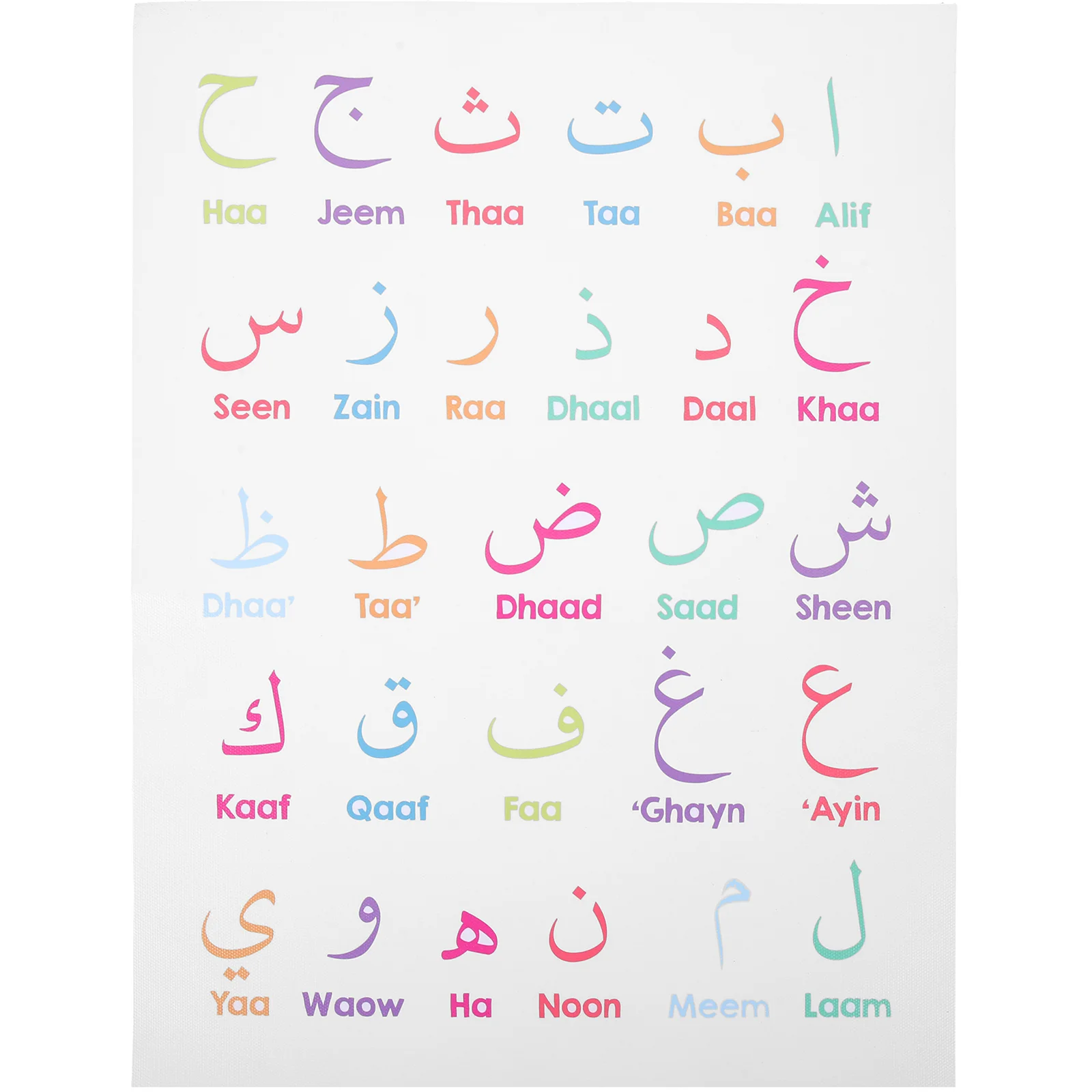 

Alphabet Numbers Arabic Educational Poster Toddlers Toys Wall Sticker Cotton Linen Kid's Room Decor Child Kids