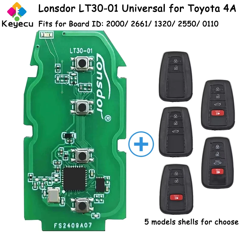 KEYECU Lonsdor LT30-01 Универсальный интеллектуальный дистанционный ключ для Toyota 4A Тип от