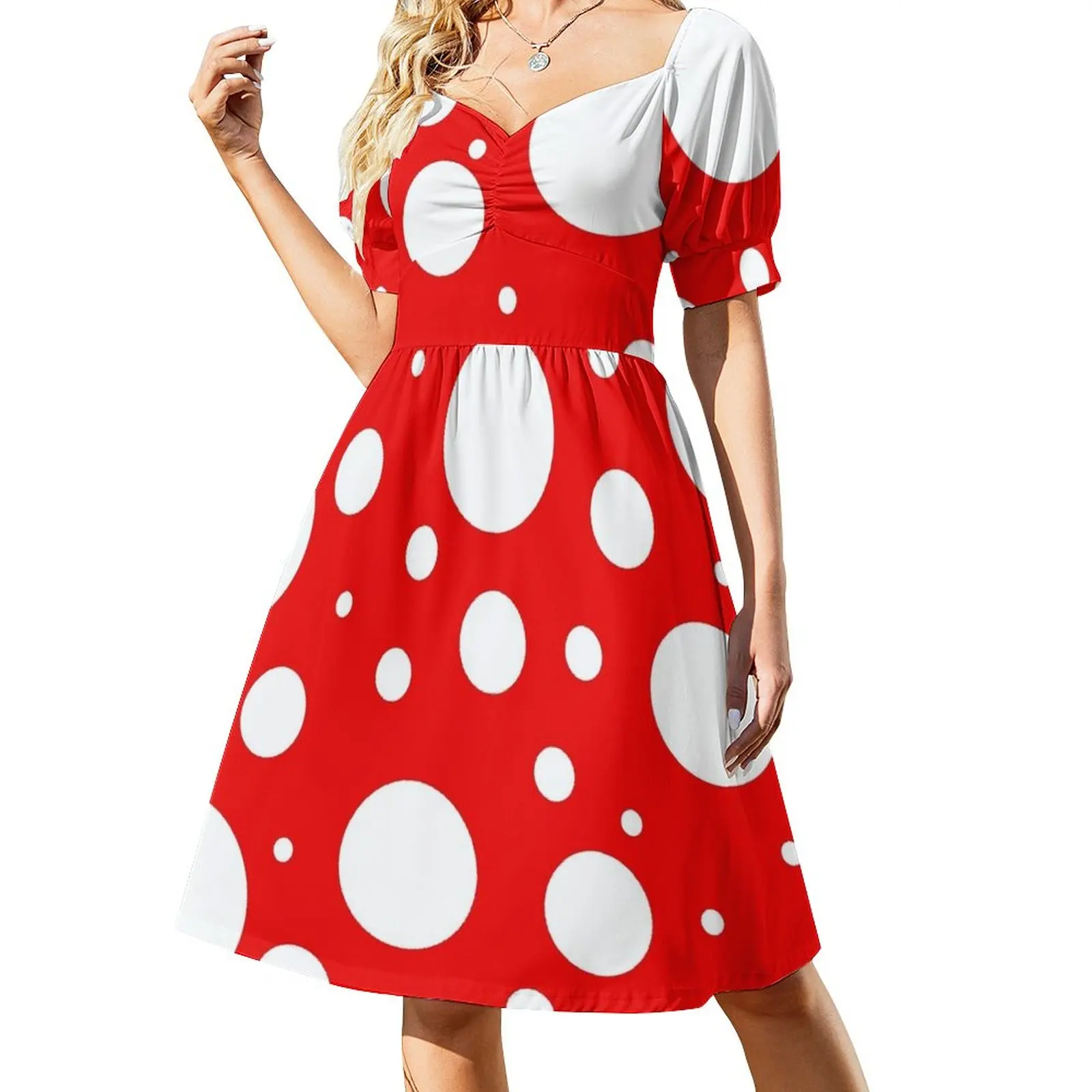 Женское летнее платье с длинным рукавом и принтом