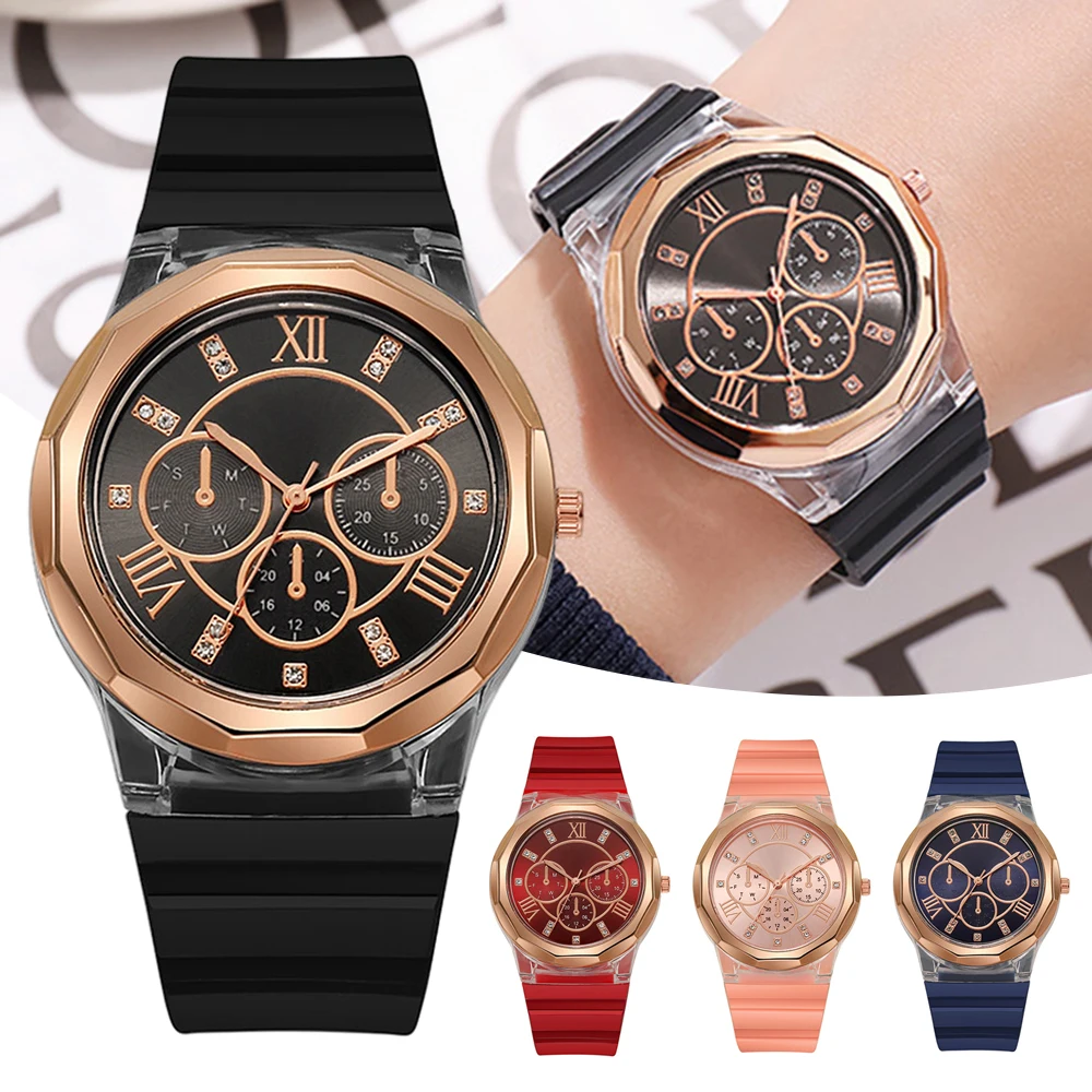 

Women's Rhinestones Watch Ladies Rose Gold Wristwatch Comfortable for Daily Life Wrist Watch for Most Occasions XIN-Shipping