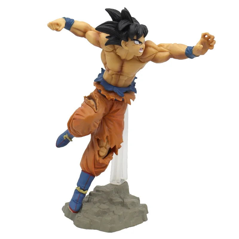

Dragon Ball Son Goku TRG Fighting Figure 22cm Height Battle Damaged Figurine Anime Peripheral PVC Dolls Model Ornaments