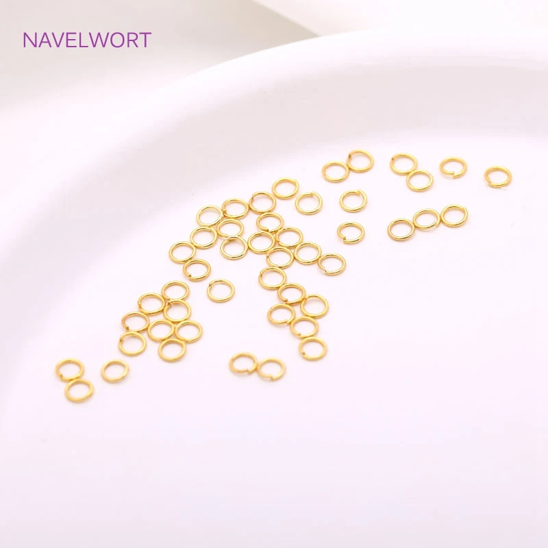 

200pcs/Lot 3mm Stainless Steel 18K Gold Plating Small Open Jump Ring,Thin Split Ring For DIY Jewellery Making Findings Wholesale