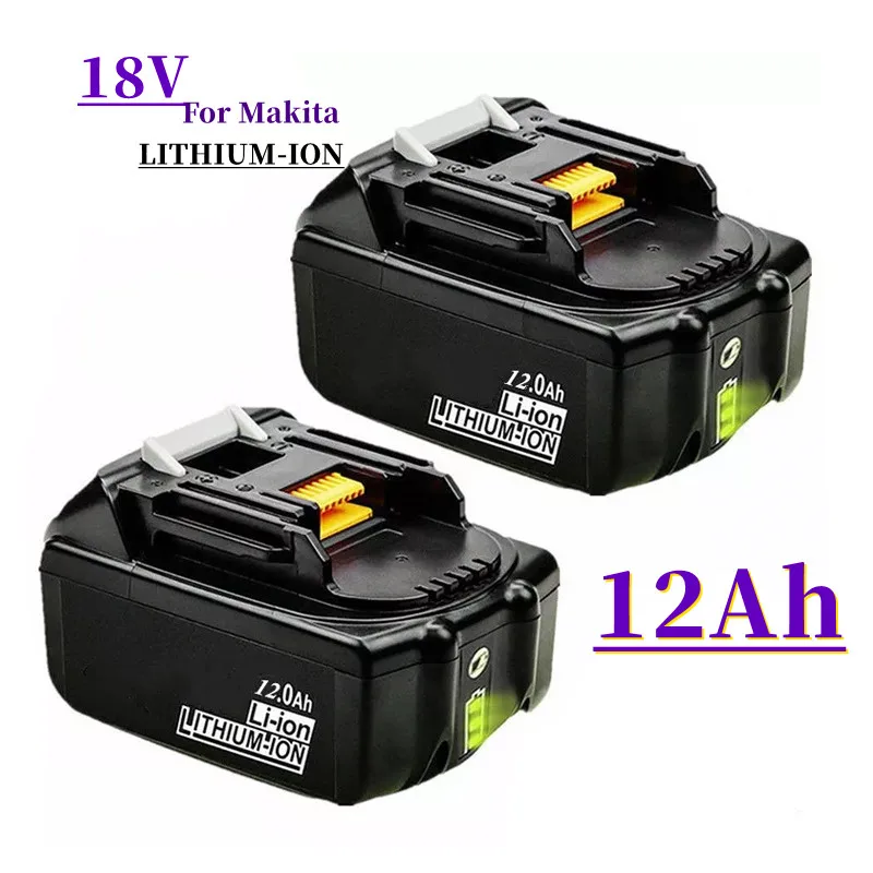 

100% Original For Makita 18V 12000mAh Rechargeable Power Tools Battery with LED Li-ion Replacement LXT BL1860B BL1860 BL1850