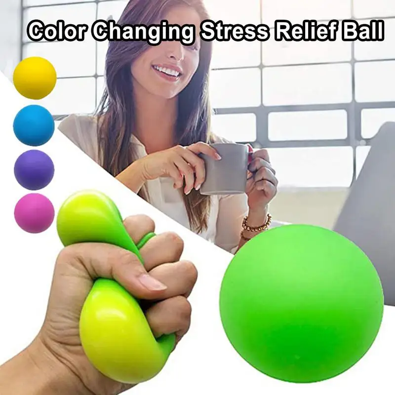 

3D Color Changing Stress Relief Ball Novelty Fidget Toys Gift Vent Squeezing Ball Stretchable Ball Pinch Children's Anxiety Toy